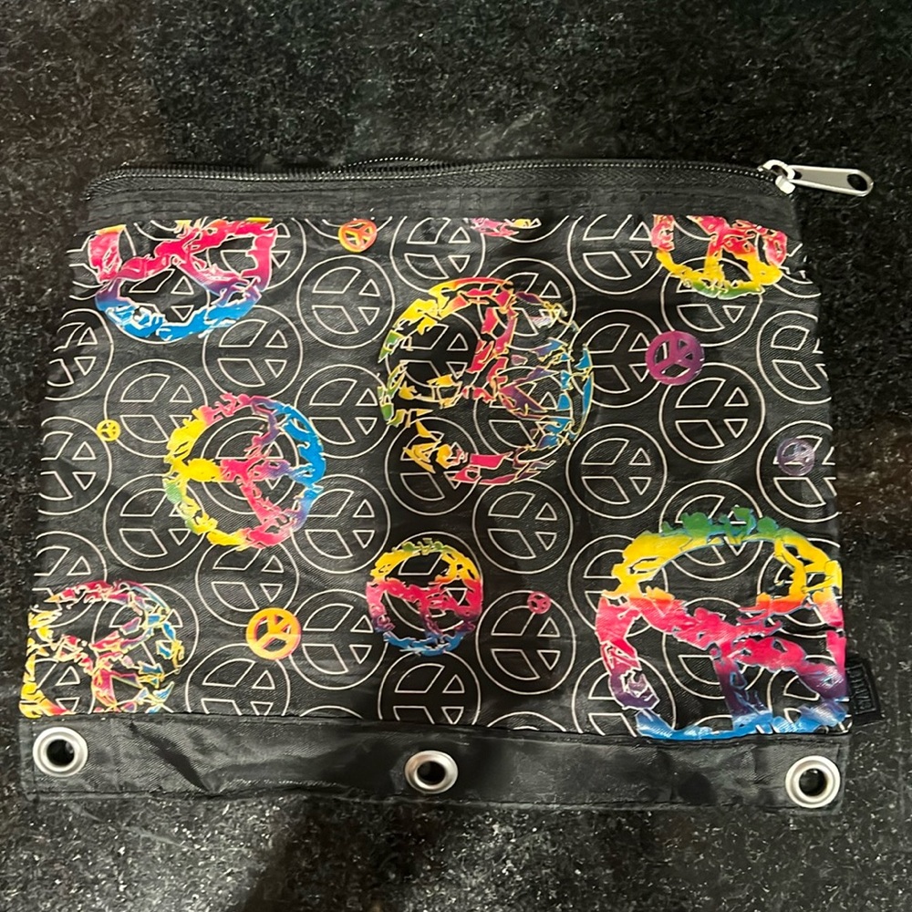 Staples peace sign pencil case